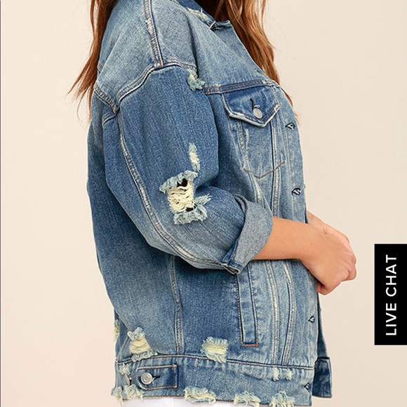 Lulus oversized denim jacket - Picture 2 of 6